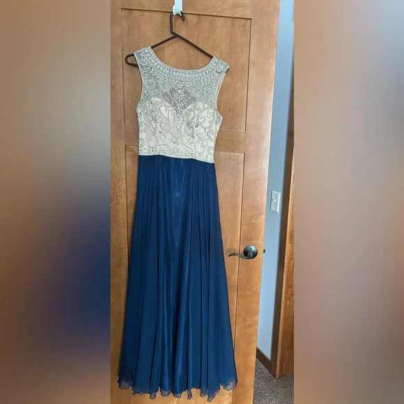 sachin and babi light blue dress Clarisse Party Dress 2938